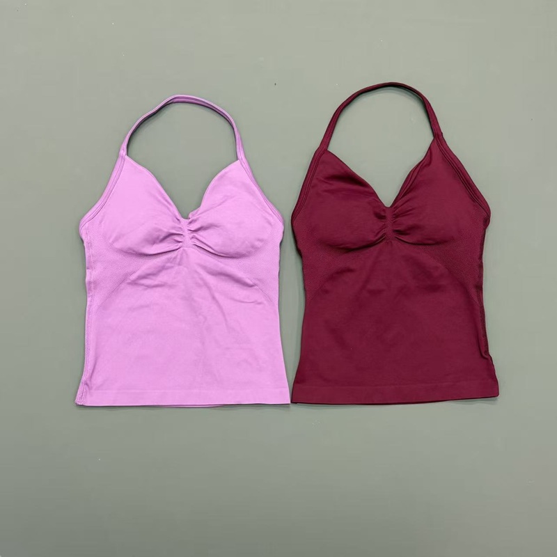 짐 여성용 스포츠 탱크탑 심리스 홀터 스파게티 스트랩  - Yoga Fitness Top 리뷰 및 가격