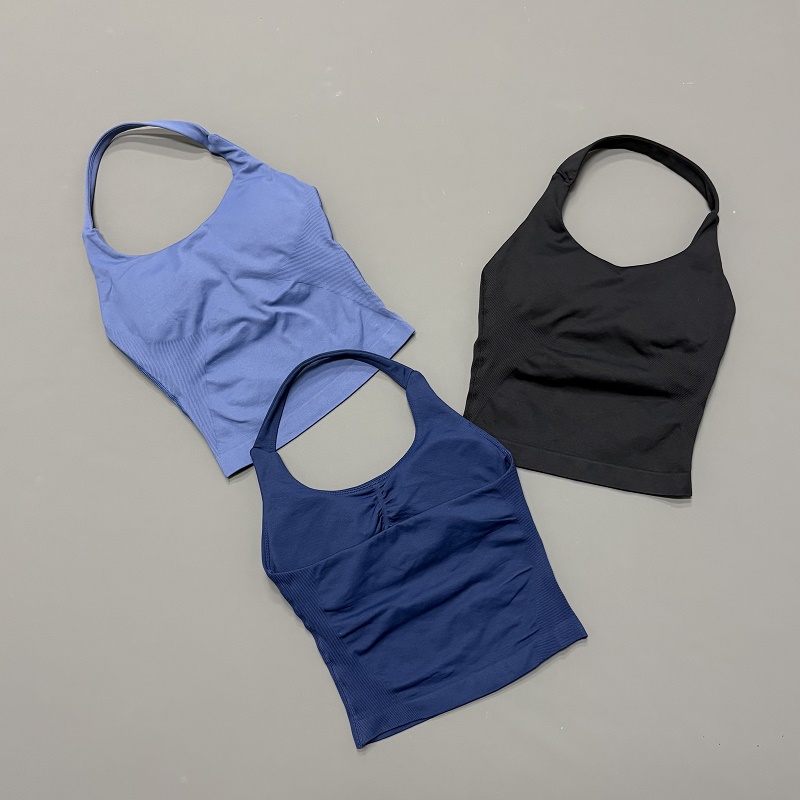 여성용 홀터넥 스포츠탑 심리스 요가 탱크탑 내장 패드형 - Yoga Mat For Fitness 리뷰 및 가격