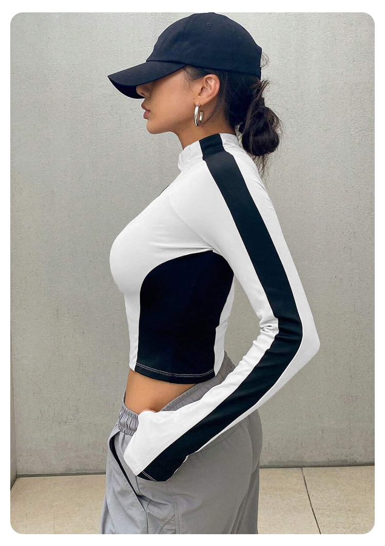 요가 의류 스탠드 업 칼라 자켓 야외 스포츠 긴팔 여성 - Yoga Fitness Top 리뷰 및 가격