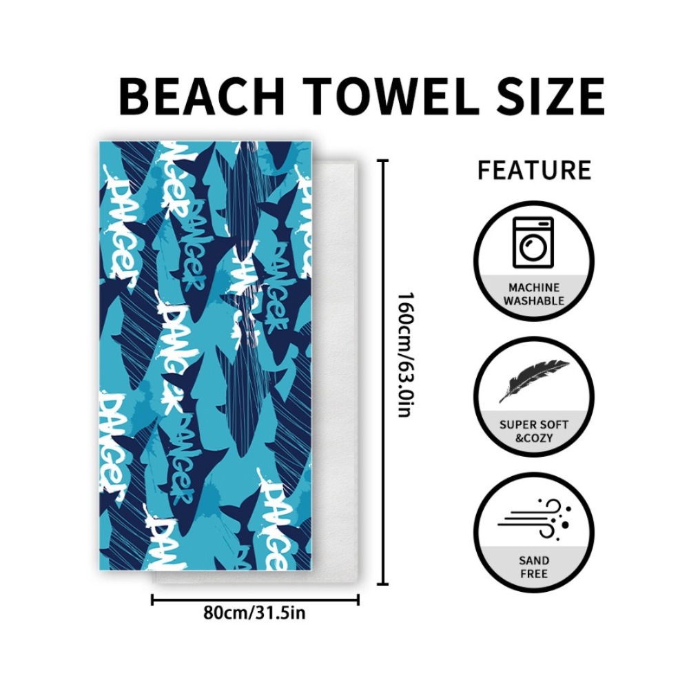 피쉬 테일 프린트 비치 타월 및 보관 가방 31x63인 - Yoga Mat For Fitness 리뷰 및 가격