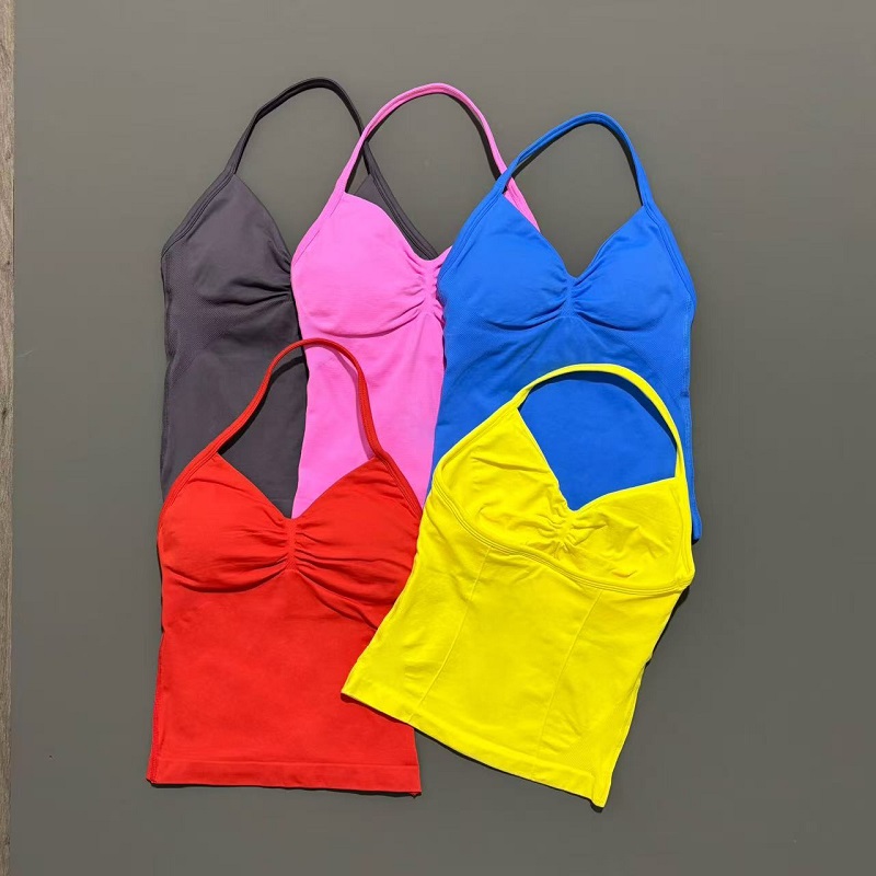 여성용 짐 스포츠 탑 심리스 요가 탱크 탈부착 가능한  - Yoga Mat For Fitness 리뷰 및 가격