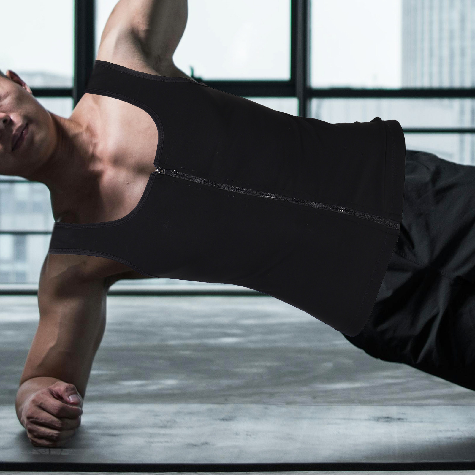 남성용 허리 트레이너 압박 조끼 통기성 땀 조끼 풀 지 - Yoga Fitness Trainer 리뷰 및 가격